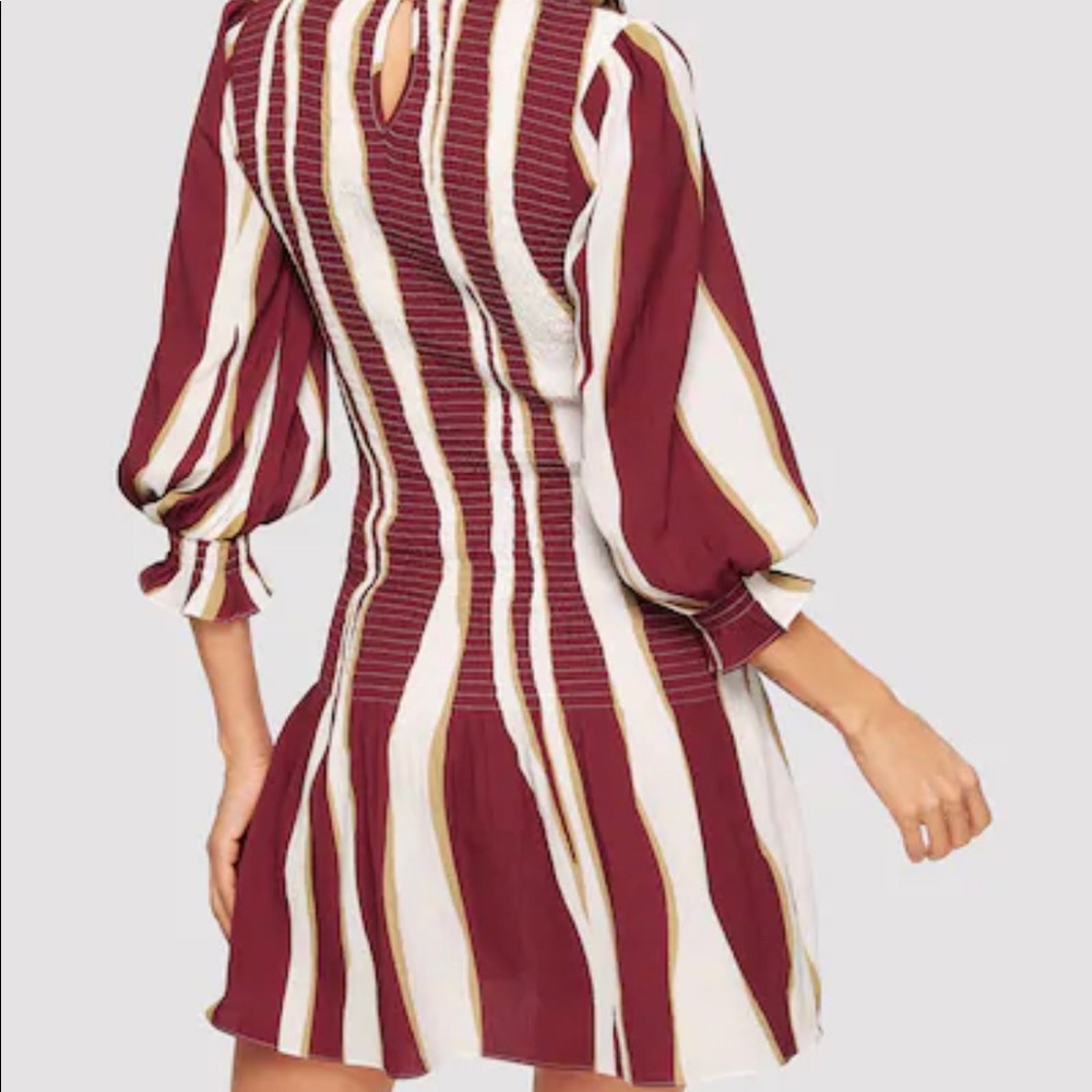 Ruffle Smocked Dress Color Block - Picture 2 of 3